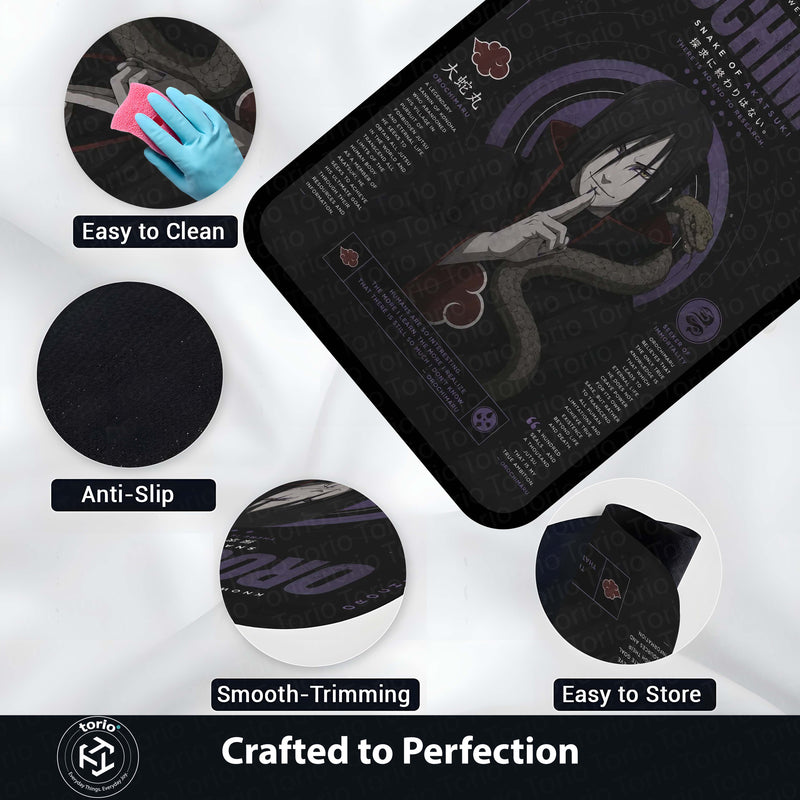 Naruto Orochimaru Anime Character Flat Rug | Legendary Sannin Snake Master Art Flat Rug | Premium Anime Gaming Room Floor Decor