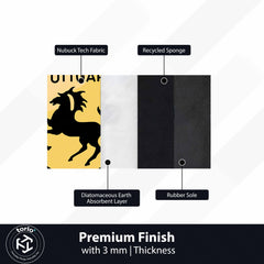 Porsche Logo Inspired Floor Mat (3 mm Thick) | Premium Automotive Badge Style Mat for Car Enthusiasts, Studios & Modern Interiors