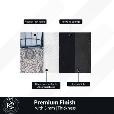 Porsche 911 Front View Floor Mat | Luxury Damask Persian Carpet Style Sports Car Rug | Anti-Slip 3mm Absorbent Premium Car Design Mat