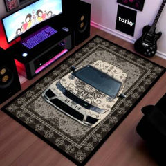 Range Rover Sport Front View Floor Mat | Luxury Damask Persian Carpet Style SUV Rug | Anti-Slip 3mm Absorbent Premium Car Design Mat