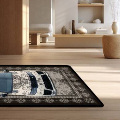 Range Rover Sport Front View Floor Mat | Luxury Damask Persian Carpet Style SUV Rug | Anti-Slip 3mm Absorbent Premium Car Design Mat