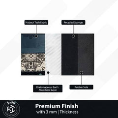 Range Rover Sport Front View Floor Mat | Luxury Damask Persian Carpet Style SUV Rug | Anti-Slip 3mm Absorbent Premium Car Design Mat