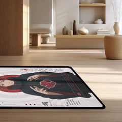 Naruto Sasori Anime Character Flat Rug | Akatsuki Puppet Master Sasori Art Flat Rug | Premium Anime Gaming Room Floor Decor
