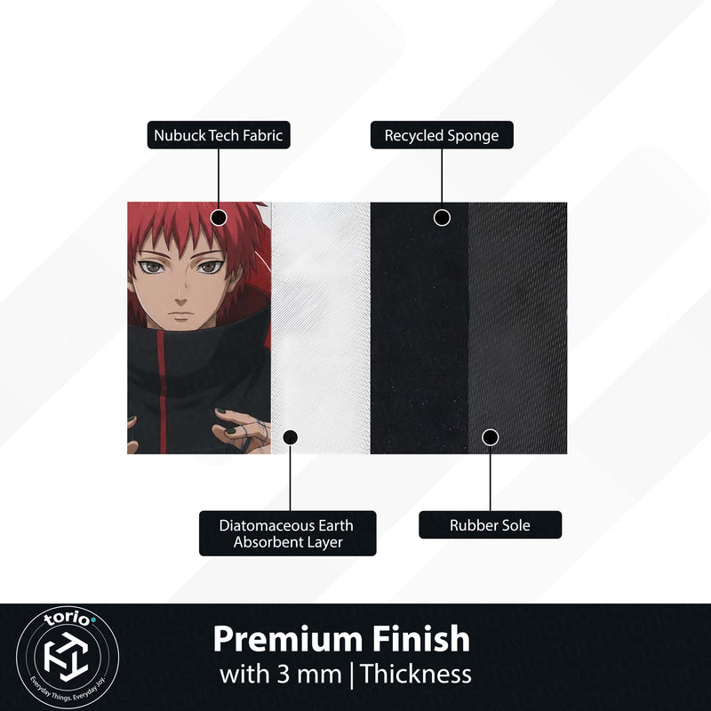 Naruto Sasori Anime Character Flat Rug | Akatsuki Puppet Master Sasori Art Flat Rug | Premium Anime Gaming Room Floor Decor