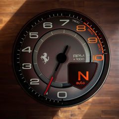 Racing Tachometer RPM Round Floor Mat (3 mm Thick) | Performance Inspired Dial Design Decor for Garage, Gaming Room & Car Enthusiasts