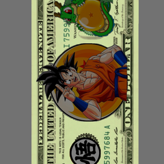 Anime warrior and green dragon money note flat rug artwork
