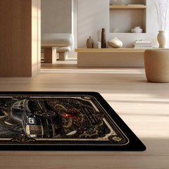 Black Book Luxury Area flat Rug | Death Note x Rolls-Royce Premium Gaming flat Rug | Anti-Slip 3 mm Large Floor Mat for Bedroom, Gaming Room & Anime Decor