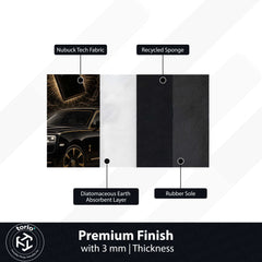 Black Book Luxury Area flat Rug | Death Note x Rolls-Royce Premium Gaming flat Rug | Anti-Slip 3 mm Large Floor Mat for Bedroom, Gaming Room & Anime Decor