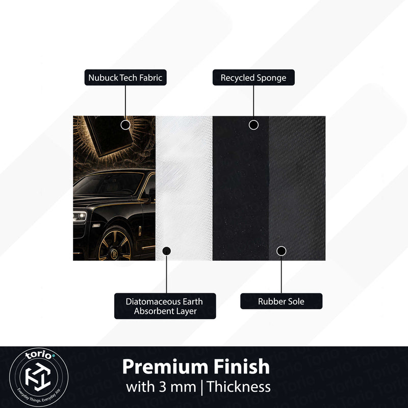 Black Book Luxury Area flat Rug | Death Note x Rolls-Royce Premium Gaming flat Rug | Anti-Slip 3 mm Large Floor Mat for Bedroom, Gaming Room & Anime Decor