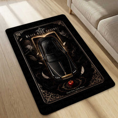 Black Book Luxury Area flat Rug | Death Note × Rolls-Royce Premium Anime flat Rug | Dark Gothic Gaming Room Decor