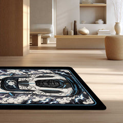 Gear 5 Supercar Area flat Rug | One Piece × Lamborghini Premium Anime flat Rug | Cloud Power Gaming Room Decor