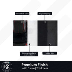 Sharingan Street Beast Area flat Rug | Naruto x Nissan GTR Inspired Gaming flat Rug | Anti-Slip 3 mm Large Floor Mat for Bedroom, Gaming Room & JDM Car Decor