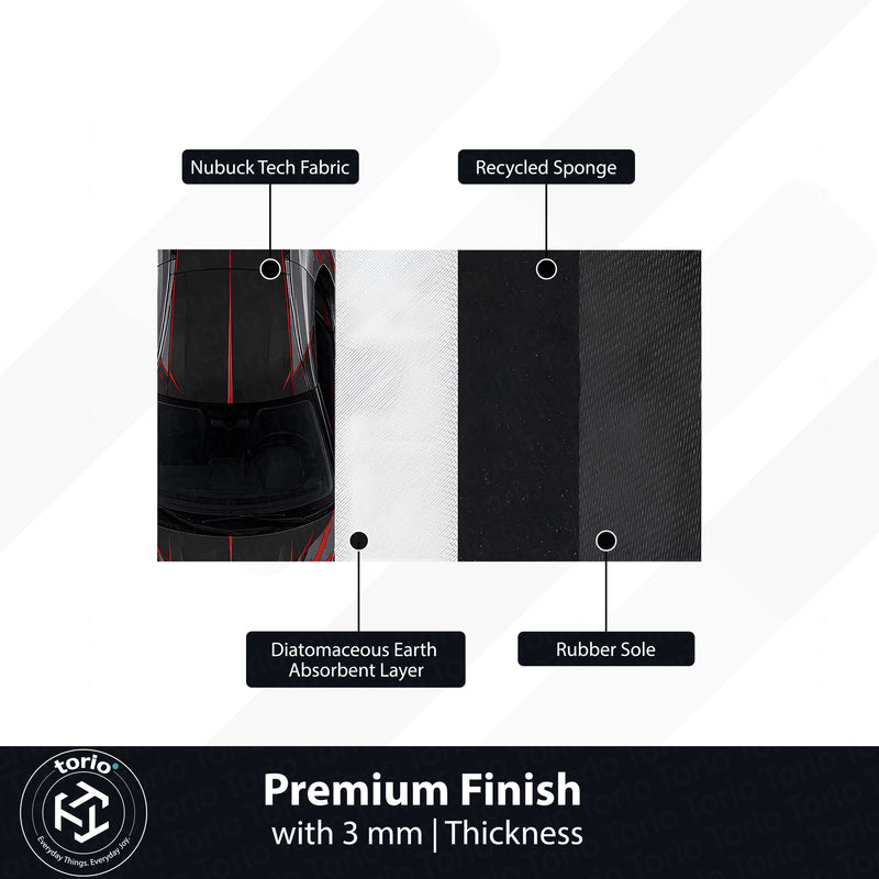 Sharingan Street Beast Area flat Rug | Naruto x Nissan GTR Inspired Gaming flat Rug | Anti-Slip 3 mm Large Floor Mat for Bedroom, Gaming Room & JDM Car Decor