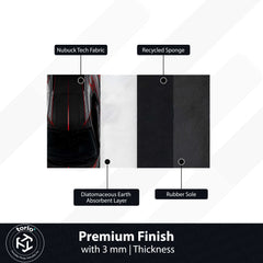 Sharingan Street Beast Naruto x Nissan GTR Area flat Rug | Anime JDM Gaming flat Rug | Anti-Slip 3 mm Large Floor Mat for Bedroom, Gaming Room & Car Enthusiast Decor
