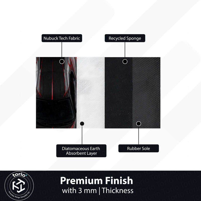 Sharingan Street Beast Naruto x Nissan GTR Area flat Rug | Anime JDM Gaming flat Rug | Anti-Slip 3 mm Large Floor Mat for Bedroom, Gaming Room & Car Enthusiast Decor