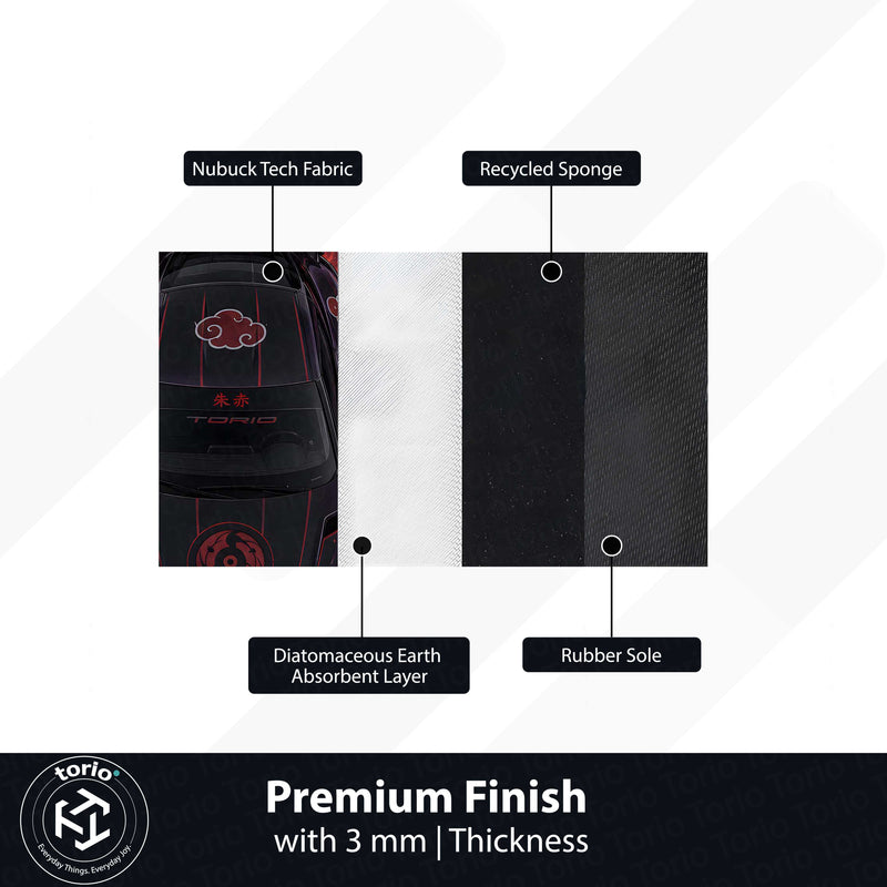 Akatsuki Drift Toyota Supra Area flat Rug | Naruto Inspired JDM Gaming flat Rug | Anti-Slip 3 mm Large Floor Mat for Bedroom, Gaming Room & Anime Car Decor