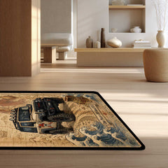 Pirate Adventure 4x4 Area flat Rug | One Piece Luffy Off-Road SUV Gaming flat Rug | Anti-Slip 3 mm Large Floor Mat for Bedroom, Gaming Room & Anime Decor