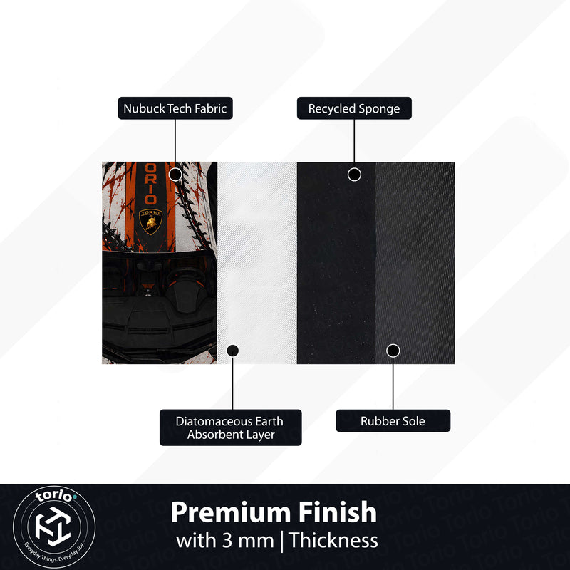 Devil Hunter Area flat Rug | Chainsaw Man x Lamborghini Supercar Gaming flat Rug | Anti-Slip 3 mm Large Floor Mat for Bedroom, Gaming Room & Anime Decor