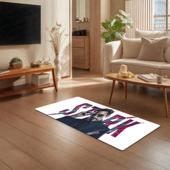 Tony Stark Iron Man Bedside Runner Flat Rug | Marvel Superhero Bedroom Runner Rug for Gaming Room & Modern Decor