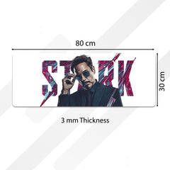 Tony Stark Iron Man Bedside Runner Flat Rug | Marvel Superhero Bedroom Runner Rug for Gaming Room & Modern Decor