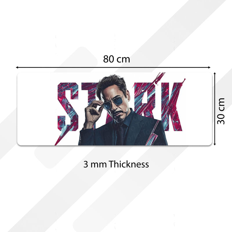 Tony Stark Iron Man Bedside Runner Flat Rug | Marvel Superhero Bedroom Runner Rug for Gaming Room & Modern Decor