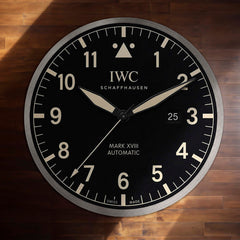 IWC Pilot Watch Dial Round Flat Rug | Aviation-Inspired Luxury Watch Dial Flat Rug | Premium Horology Round Floor Decor