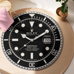 Rolex Submariner Dial Round Flat Rug | Luxury Dive Watch Dial Flat Rug | Premium Diver Watch Round Floor Decor