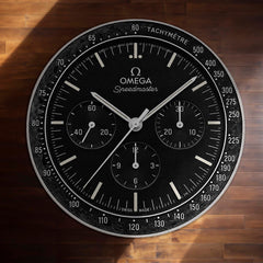 Omega Speedmaster Moonwatch Dial Round Flat Rug | Chronograph Luxury Watch Dial Flat Rug | Premium Racing-Inspired Round Floor Decor