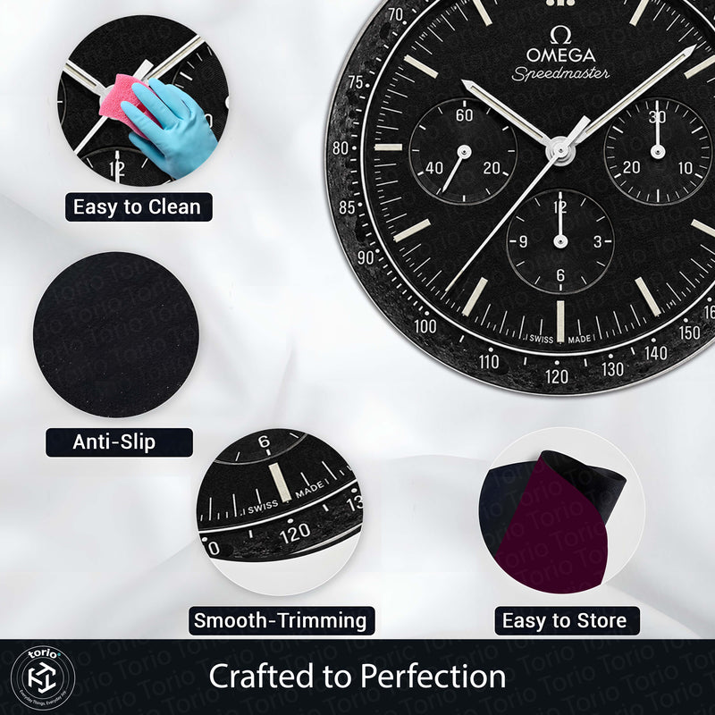 Omega Speedmaster Moonwatch Dial Round Flat Rug | Chronograph Luxury Watch Dial Flat Rug | Premium Racing-Inspired Round Floor Decor