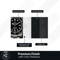 Submariner Luxury Flat Rug | Premium Dive Watch Inspired Flat Rug | Minimalist Watch Collector Home Decor