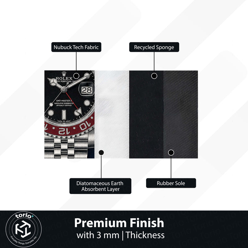 GMT Master Luxury Flat Rug | Premium GMT Watch Inspired Flat Rug | Travel Time Zone Watch Home Decor