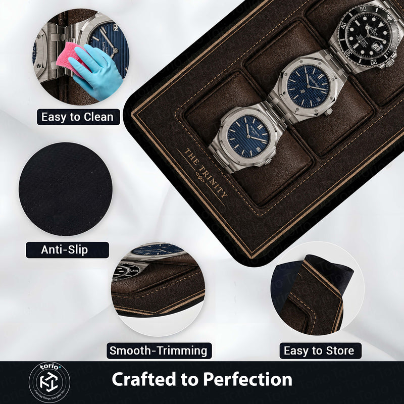 The Trinity Luxury Flat Rug | Premium Luxury Watch Collection Flat Rug | Watch Collector Home Decor