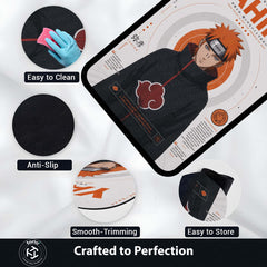 Naruto Yahiko Anime Character Flat Rug | Akatsuki Founder Yahiko Art Flat Rug | Premium Anime Gaming Room Floor Decor