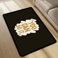 You Can Do It Floor Mat (3 mm Thick) | Minimal Motivational Quote Rug for Home, Study & Workout Spaces