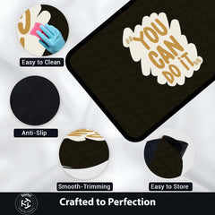 You Can Do It Floor Mat (3 mm Thick) | Minimal Motivational Quote Rug for Home, Study & Workout Spaces