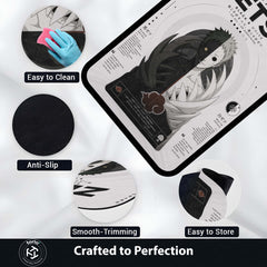Naruto Zetsu Anime Character Flat Rug | Black & White Zetsu Akatsuki Art Flat Rug | Premium Anime Gaming Room Floor Decor